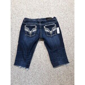 27x13 Vigoss the Dublin cut off capris dark wash
